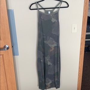 Fitted Camo Midi Dress